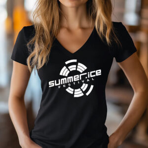 V-Neck Shirt weiss - Summer Ice 2025 (Damen)